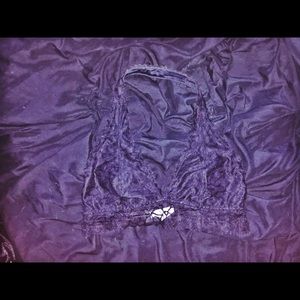 VICTORIAS SECRET PINK halter bralette - black